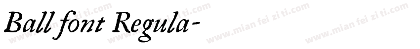 Ball font Regula字体转换